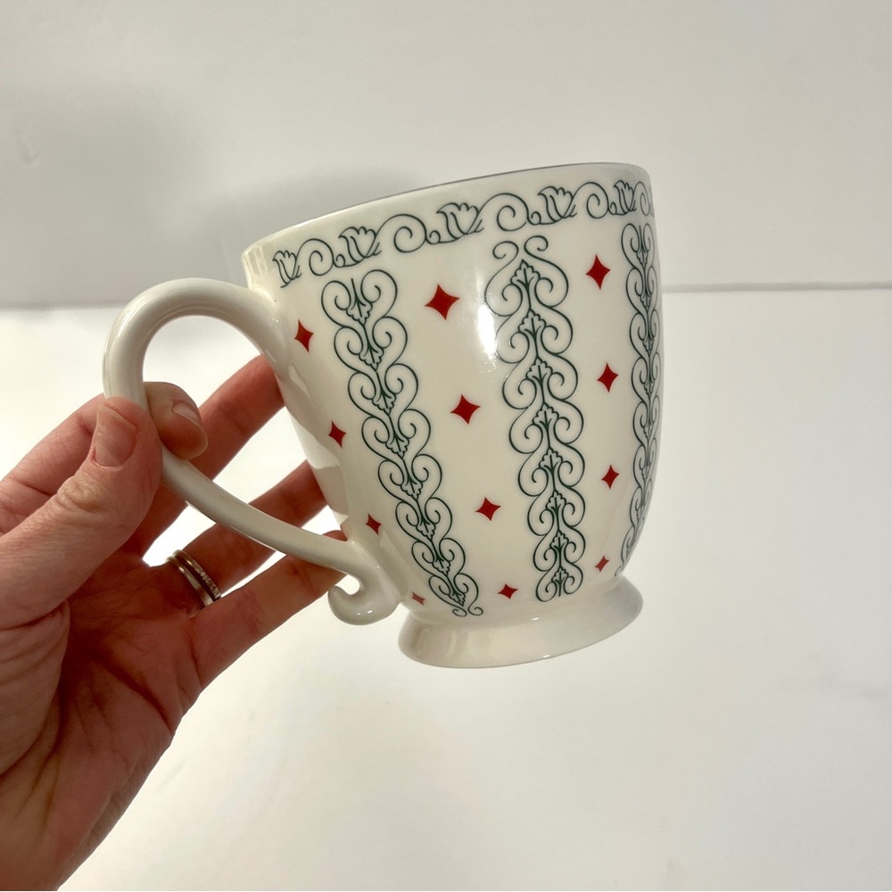 Starbucks 16 Oz Barista Coffee Mug Christmas 2003 Collectible Rare Red Green